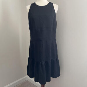 Missoni Dress Womens 10 Black Sleeveless A-Line Ruffle Hem Textured Wool Blend